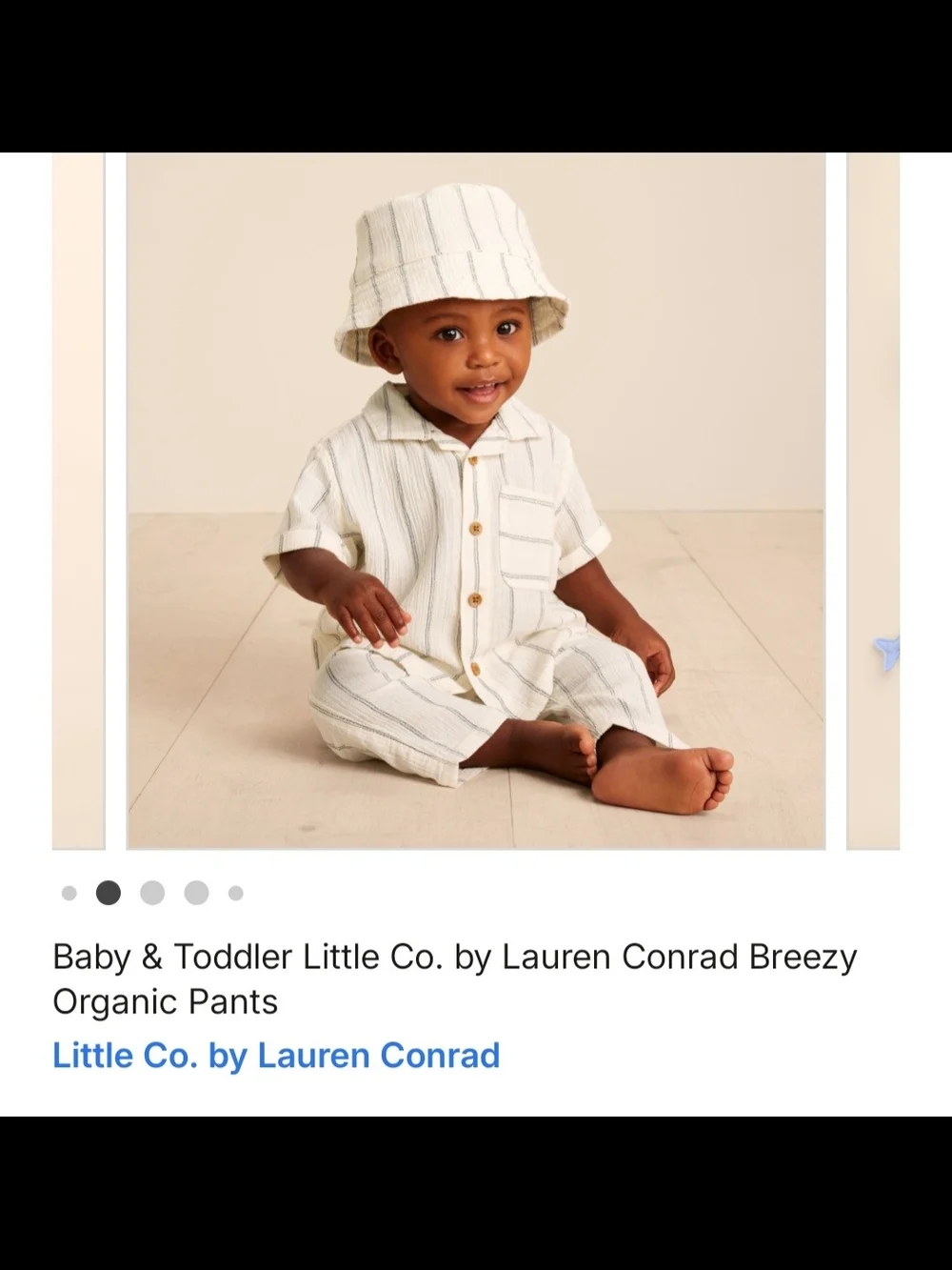 LC Lauren Conrad Boys Breezy Pinstripe Organic Pants Size 5t NWT